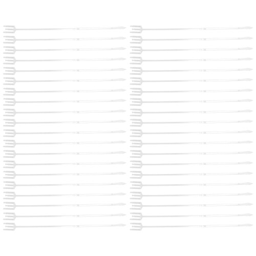 80Pcs Creative White Plastic Floral Pick Cards Holders for Events