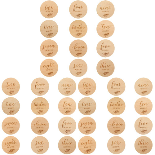 36Ud De Madera Para Bebé Doble Cara Color Decorativas 2