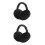 2Ud Orejeras Negras Ajustables Para 7