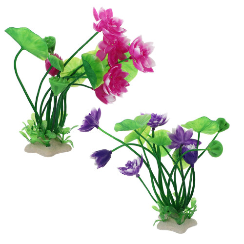 6Ud Artificiales Y Decoración Plástica Para Acuario Multicolor 1