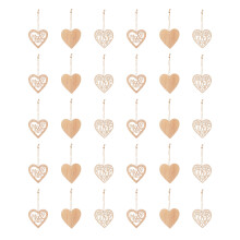 30Ud Adornos De Madera En Forma Para Fiesta Romántica