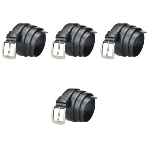 4Ud Cinturón Ajustable Para Negro Imitación Cuero 2