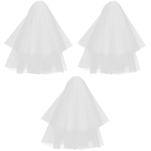 3Pièces Voiles De Blancs Élégants Pour Décoration Et 2