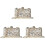 3Pz Clutch in PU Con Tracolla E Intagliato Per 2