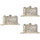 3Pz Clutch in PU Con Tracolla E Intagliato Per 6