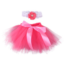 3Pièces Tenue Photographie Bébé Rouge Tutu Et Bandeau Crochet