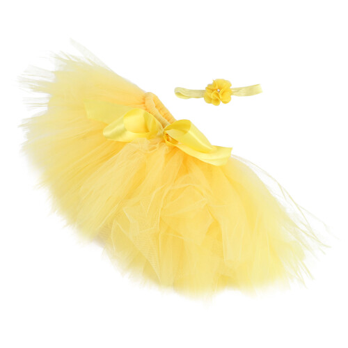 3Pièces Ensemble Tutu Bandeau Tulle Photo Bébé