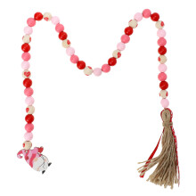 2Pcs Assorted Color Tassel Hanging Decoration Wooden Bead Craft Decor