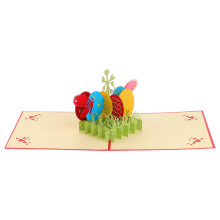 3Pièces Cartes Pop-Up 3D De Noël En Khaki À Personnaliser
