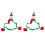 2Pièces Cachecadre Moniteur Noël Décoratif Tissu Usage Maison Coloré 3