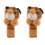 2Pz Bracciali Slap Per Bambini, Gialli Con Peluche 2