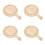 4Pz Taglieri Rotondi in Bamboo Khaki Per Pizza E 11