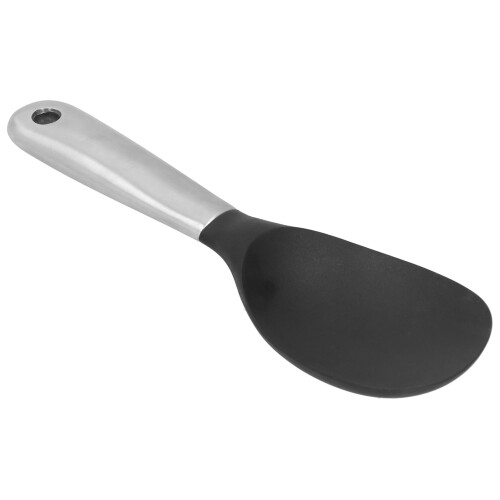 Edelstahl-Silikon-Reisportionierer 24 cm Schwarz Silber 1