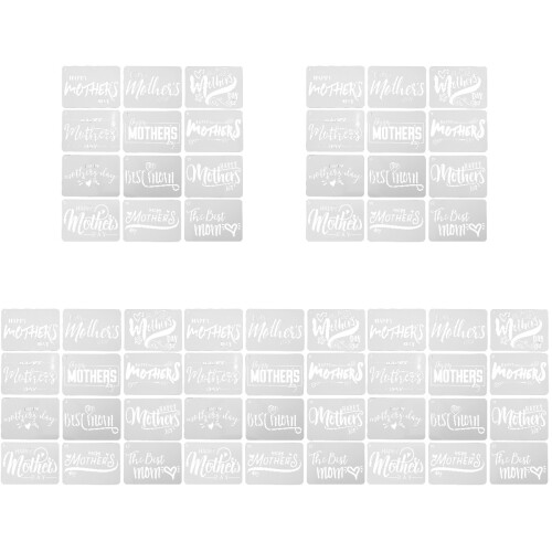 60Pz Stencil Intagliati Per Pittura, Bambini E Mamme 1