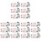 18Pz Poggiabacchette Colorata Con 2