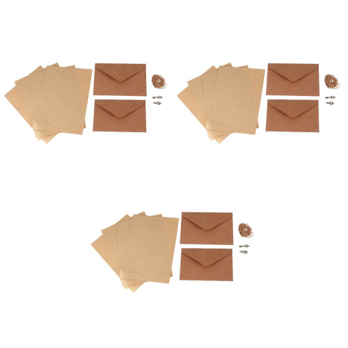 3Set Buste Carta Kraft Khaki Per Formali E Cerimonie 2