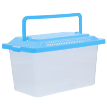 3St Compacte Plastic Fish Tank Draagbare Doorzichtige Schildpadhouder