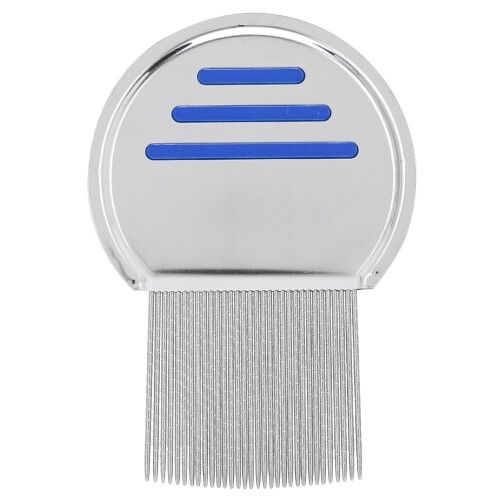 Professional Stainless Steel Lice Comb with Micro-Grooved Teeth Blue 1