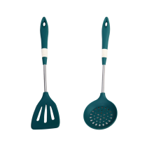 Conjunto de espátulas de silicone atóxico, resistentes ao calor para cozinhar com segurança, cabo de aço inoxidável que garante durabilidade,