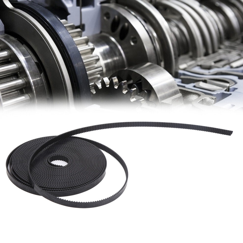 Steel Core 2Gt-6Mm X 5M/16.4Ft Pu Timing Belt For Industrial Use Black 9321359876575