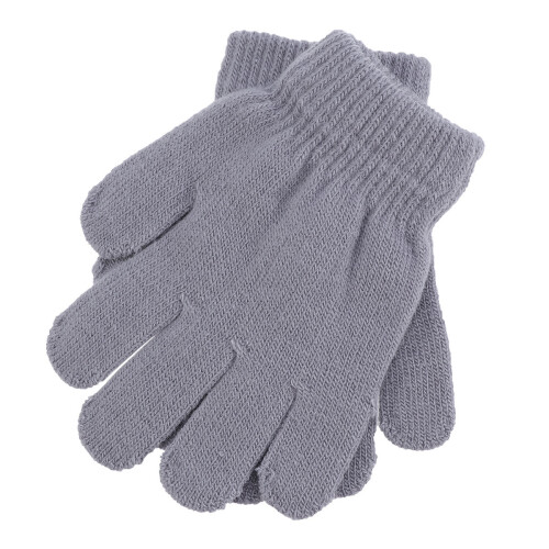 3Stk Kinder Fünffingerhandschuhe Warm Elastisch Grau