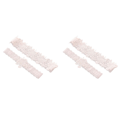 2Paare Elastische Gürtel in Weiß, Komfortabel 1