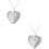 2Stk Legierung Herz Schmuck Halskette Silber Geschenk 8