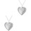 2Stk Legierung Herz Schmuck Halskette Silber Geschenk 5