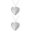 2Stk Legierung Herz Schmuck Halskette Silber Geschenk 7