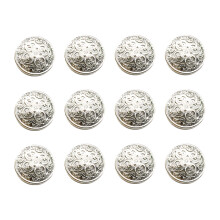 60Stk Hochwertige Metallknöpfe Silber Für Mantel Jacke