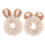 6Stk Plüsch Haargummis Bunny Design Haaraccessoires 1