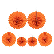 12Stk Orange Papierfächer Partydekoration Faltbar Leicht Und