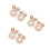 6Stk Plüsch Haargummis Bunny Design Haaraccessoires 4