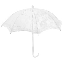 4Stk Brautschirm Weiß Spitze Vintage Parasol Deko