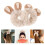 6Stk Plüsch Haargummis Bunny Design Haaraccessoires 11