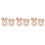 6Stk Plüsch Haargummis Bunny Design Haaraccessoires 6