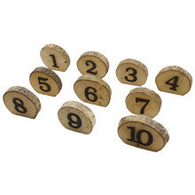 20Stk Dekorative Holz Tischnummern Rustikal Mehrfarbig Hochzeit
