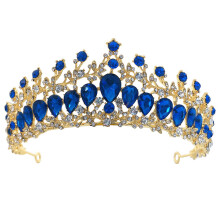 3Stk Blaues Brautkronen Set Hochzeit Haarschmuck Accessoire