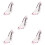 5Stk Rosa Slipper Figur Hochhack 7