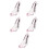 5Stk Rosa Slipper Figur Hochhack 5