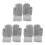 3Stk Graue Winter Strickhandschuhe Fingerhandschuhe Für 6