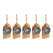 8Stk Mini Taschenuhr Kompass Anhänger Bunt Metall Für