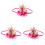 3Stk Baby Haaraccessoires Rosa Festlich 4
