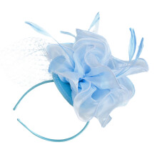 4Stk Himmelblauer Fascinator Headpiece Mit Abnehmbaren Haarklammern