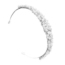 3Stk Braut Perlen Haarband Silber Hochzeit Schmuck Glamourös