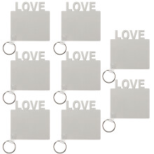16Stk Sublimations Blank Schlüsselring Weiß Für DIY Bastelprojekte