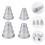 8Stk Aluminium Mini Kuchenform 3-Lagig Silber Cupcake Pudding 9