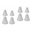 8Stk Aluminium Mini Kuchenform 3-Lagig Silber Cupcake Pudding 4