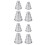8Stk Aluminium Mini Kuchenform 3-Lagig Silber Cupcake Pudding 5