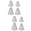 8Stk Aluminium Mini Kuchenform 3-Lagig Silber Cupcake Pudding 7